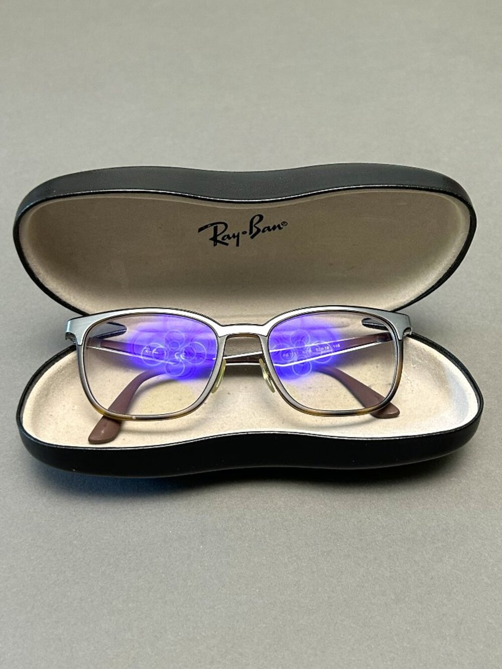 Ray-Ban Tortoise/Gray Square Glasses